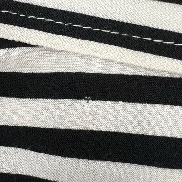 Norma Kamali Size S / 36 Shirt Dress Spliced Oversized Striped Ruffle Boho - Picture 12 of 13